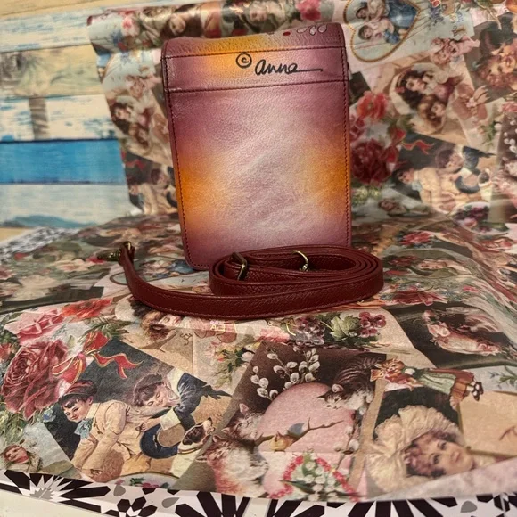 Anuschka Red Leather Crossbody Bag - Picture 8 of 8